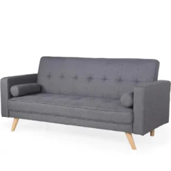 Canapé convertible clic-clac scandinave Slow tissu Gris foncé