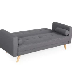 Canapé convertible clic-clac scandinave Slow tissu Gris foncé