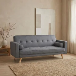 Canapé convertible clic-clac scandinave Slow tissu Gris foncé