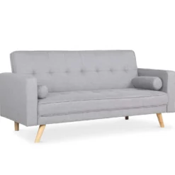 Canapé convertible clic-clac scandinave Slow Tissu Gris clair