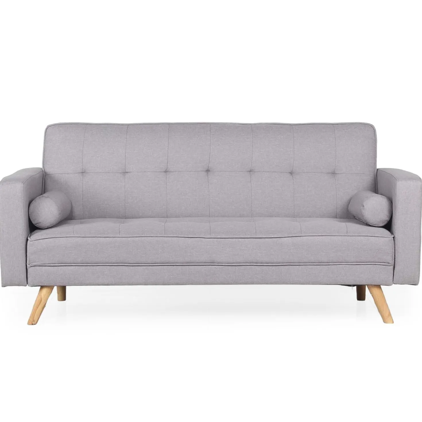 Canapé convertible clic-clac scandinave Slow Tissu Gris clair