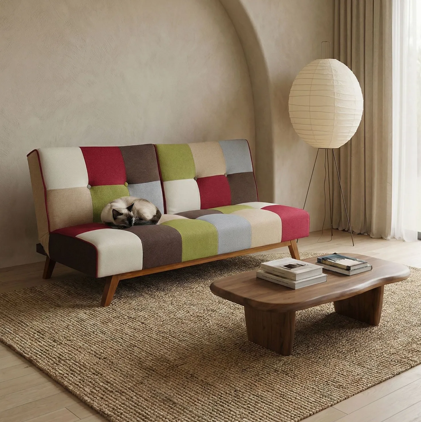 Canapé convertible clic-clac scandinave Yazu Multicolore