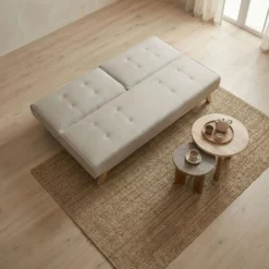 Canapé convertible clic-clac scandinave Yazu Beige