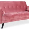 Canapé convertible clic-clac scandinave Slow Velours Rose