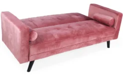 Canapé convertible clic-clac scandinave Slow Velours Rose