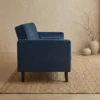 Canapé convertible clic-clac scandinave Slow Velours Bleu
