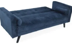 Canapé convertible clic-clac scandinave Slow Velours Bleu