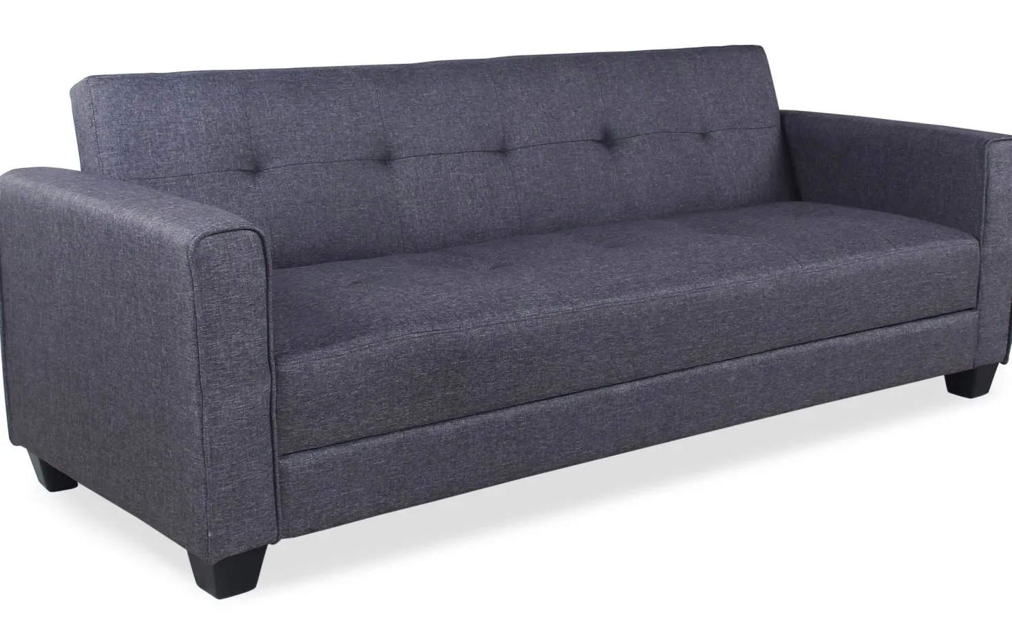 Canapé convertible 3 places Clayton Tissu Gris foncé