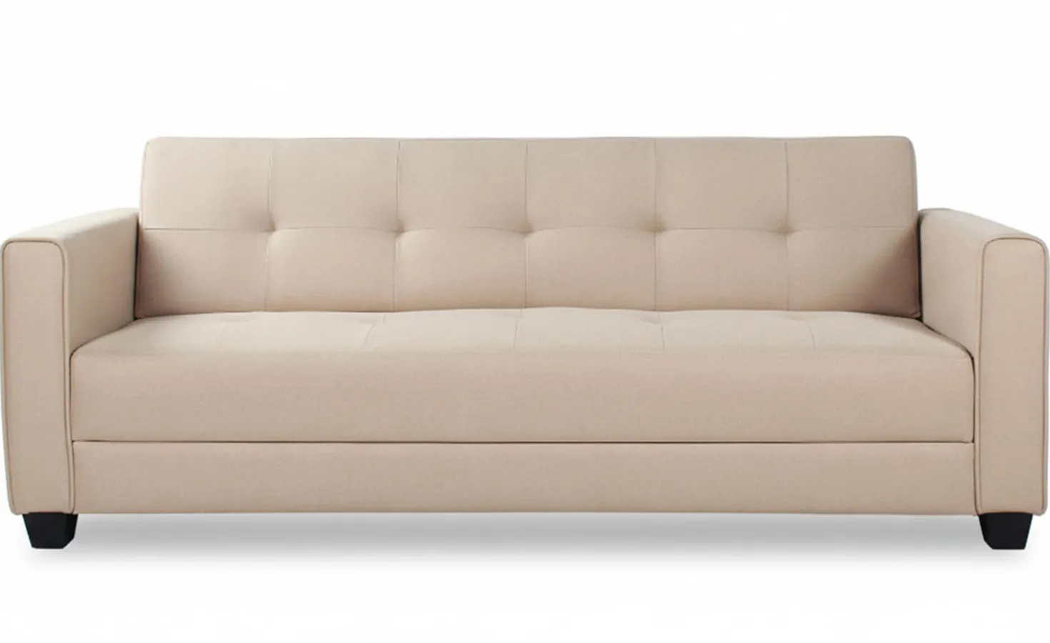 Canapé convertible 3 places Clayton Tissu Beige
