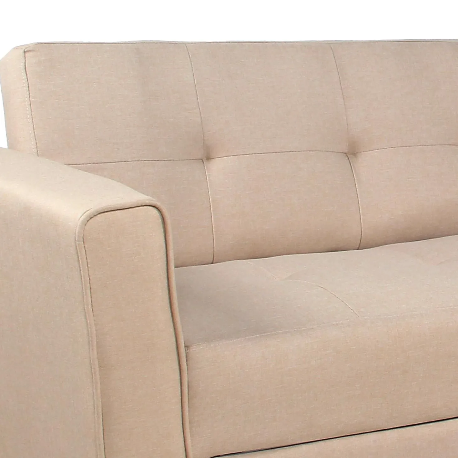 Canapé convertible 3 places Clayton Tissu Beige