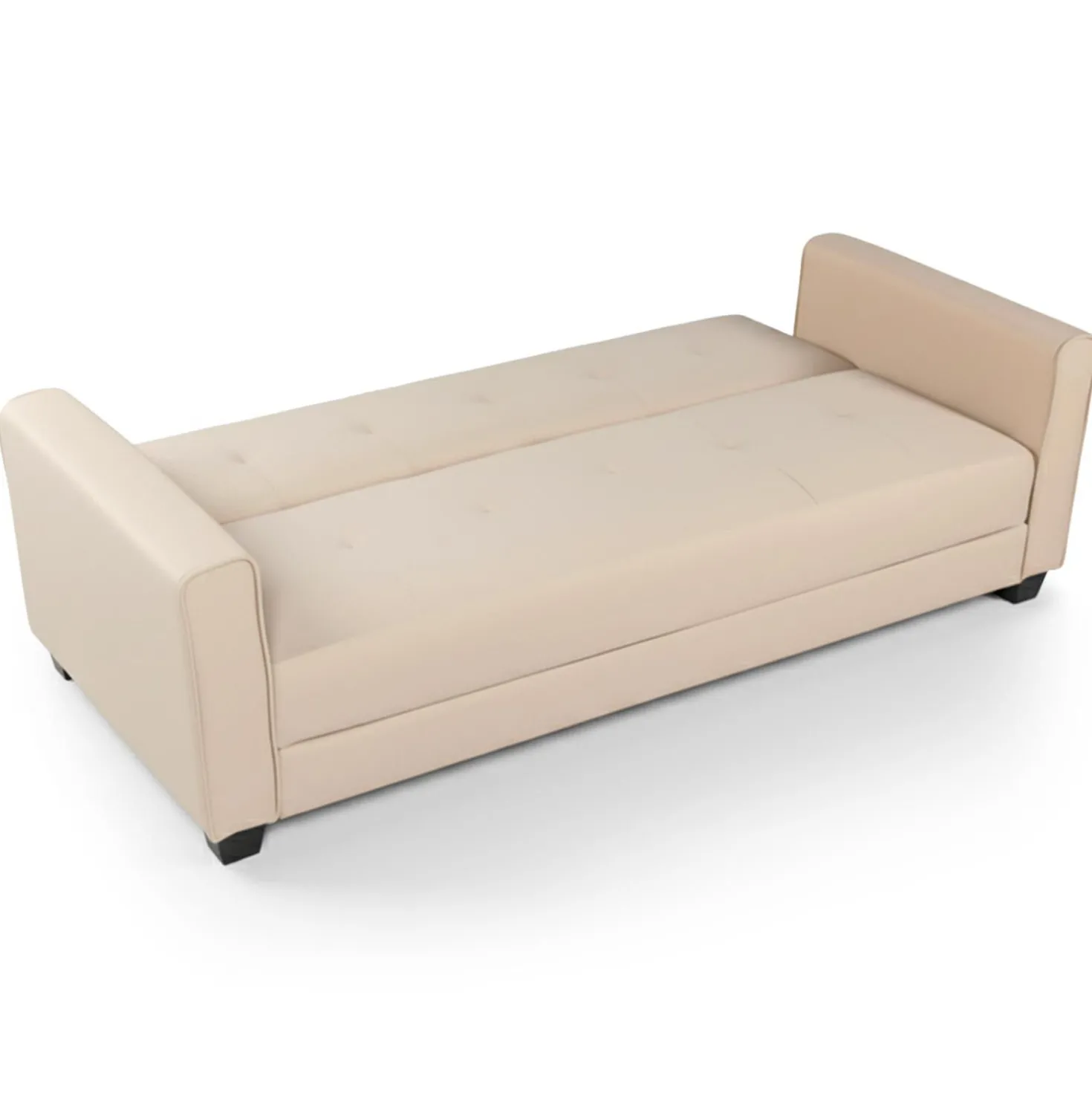 Canapé convertible 3 places Clayton Tissu Beige