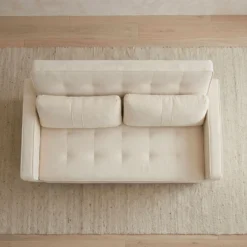 Canapé convertible 2 places Komaria Velours Beige