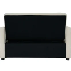 Canapé convertible 2 places Komaria Velours Beige