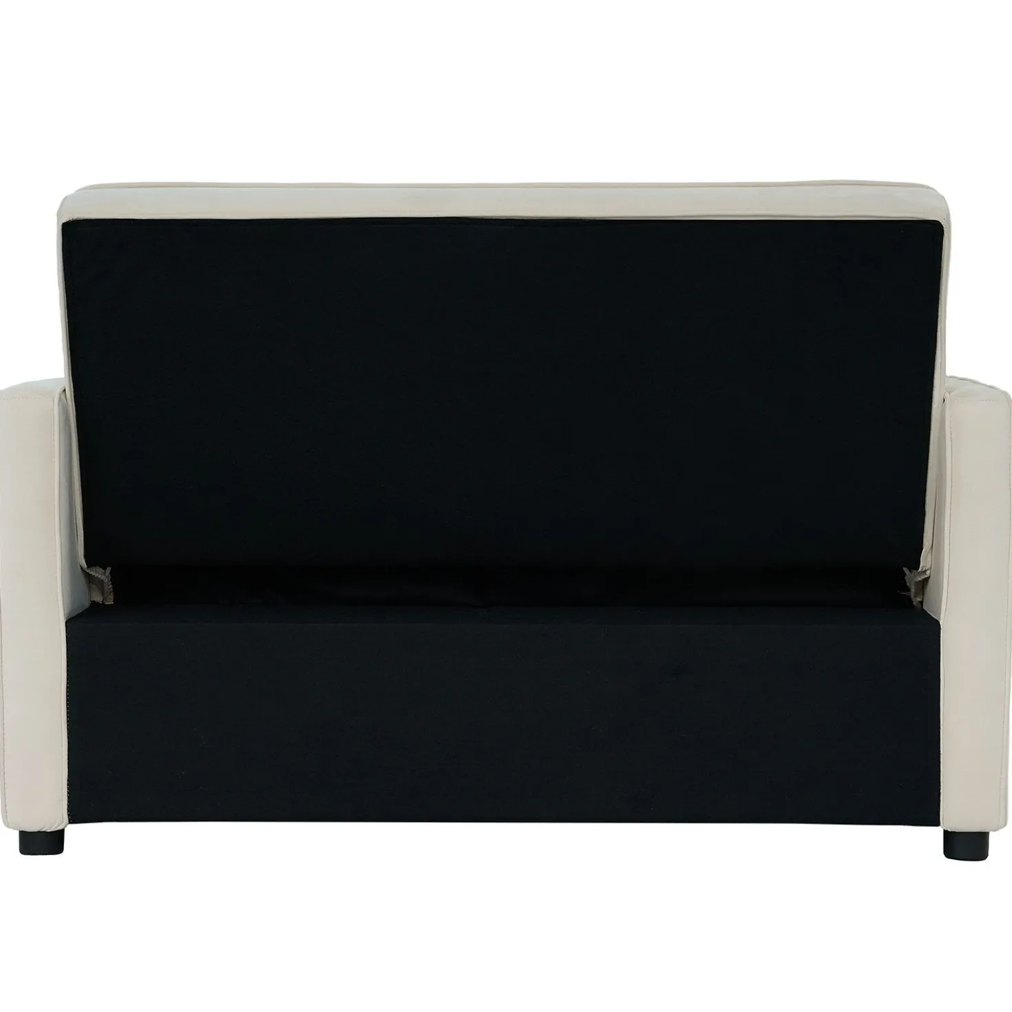 Canapé convertible 2 places Komaria Velours Beige