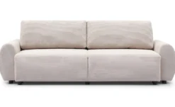 Canapé convertible 3 places Traviata Velours côtelé Beige