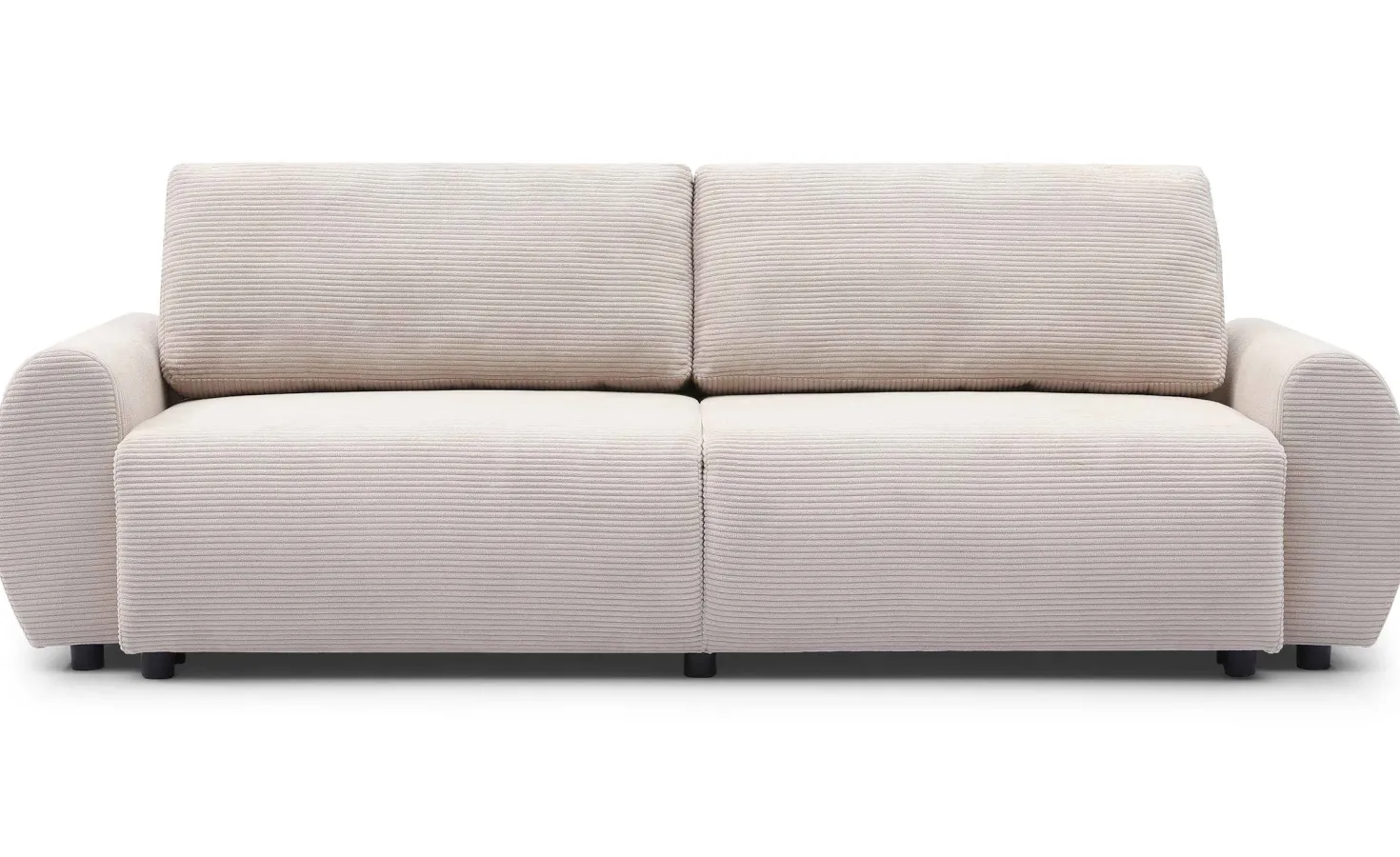 Canapé convertible 3 places Traviata Velours côtelé Beige