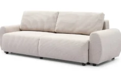 Canapé convertible 3 places Traviata Velours côtelé Beige