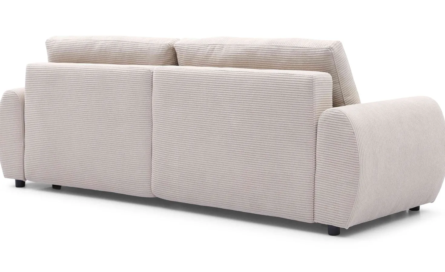 Canapé convertible 3 places Traviata Velours côtelé Beige