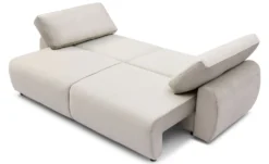 Canapé convertible 3 places Traviata Velours Beige