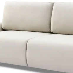 Canapé convertible 3 places Traviata Velours Beige