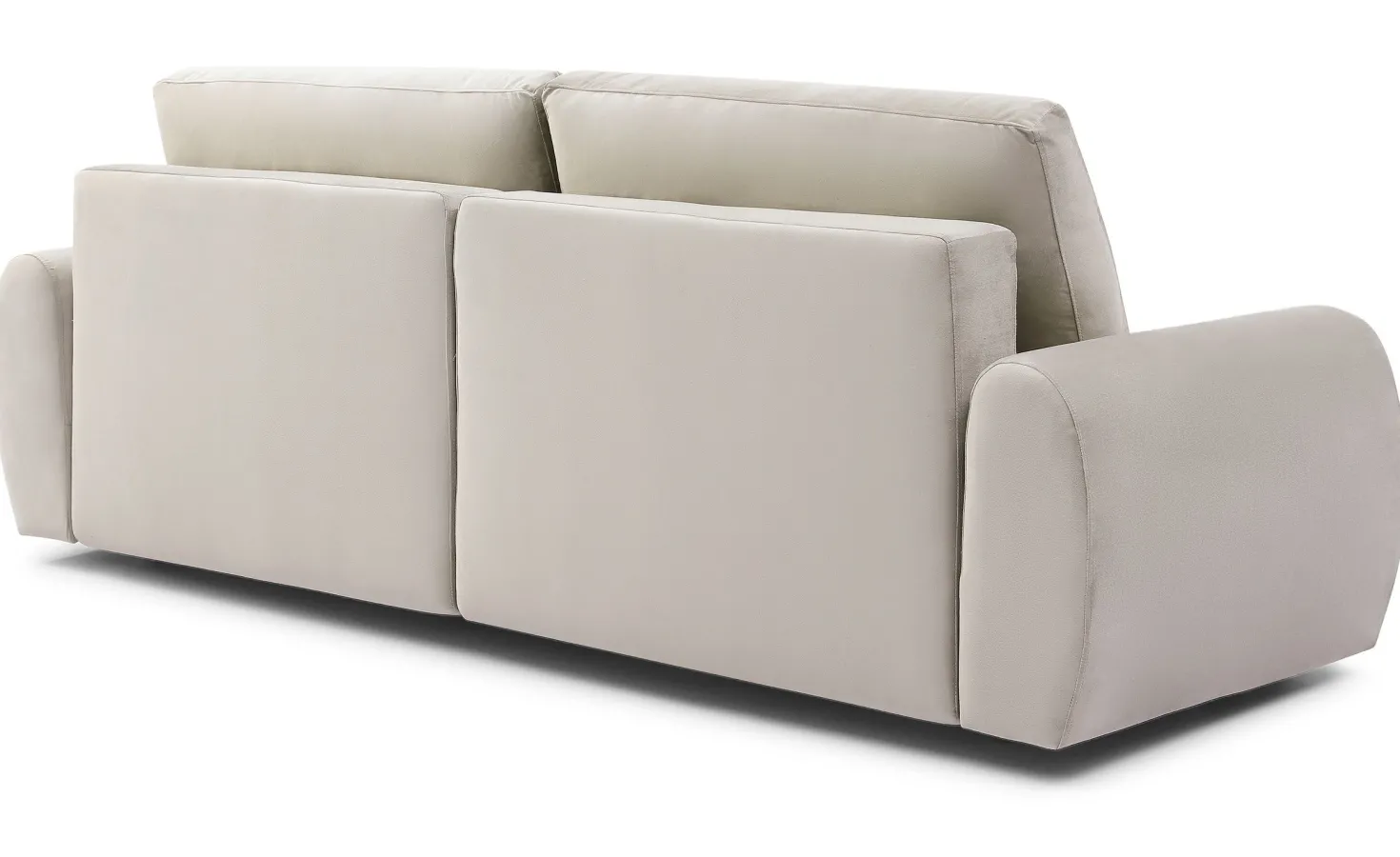Canapé convertible 3 places Traviata Velours Beige