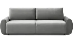 Canapé convertible 3 places Traviata Velours Gris