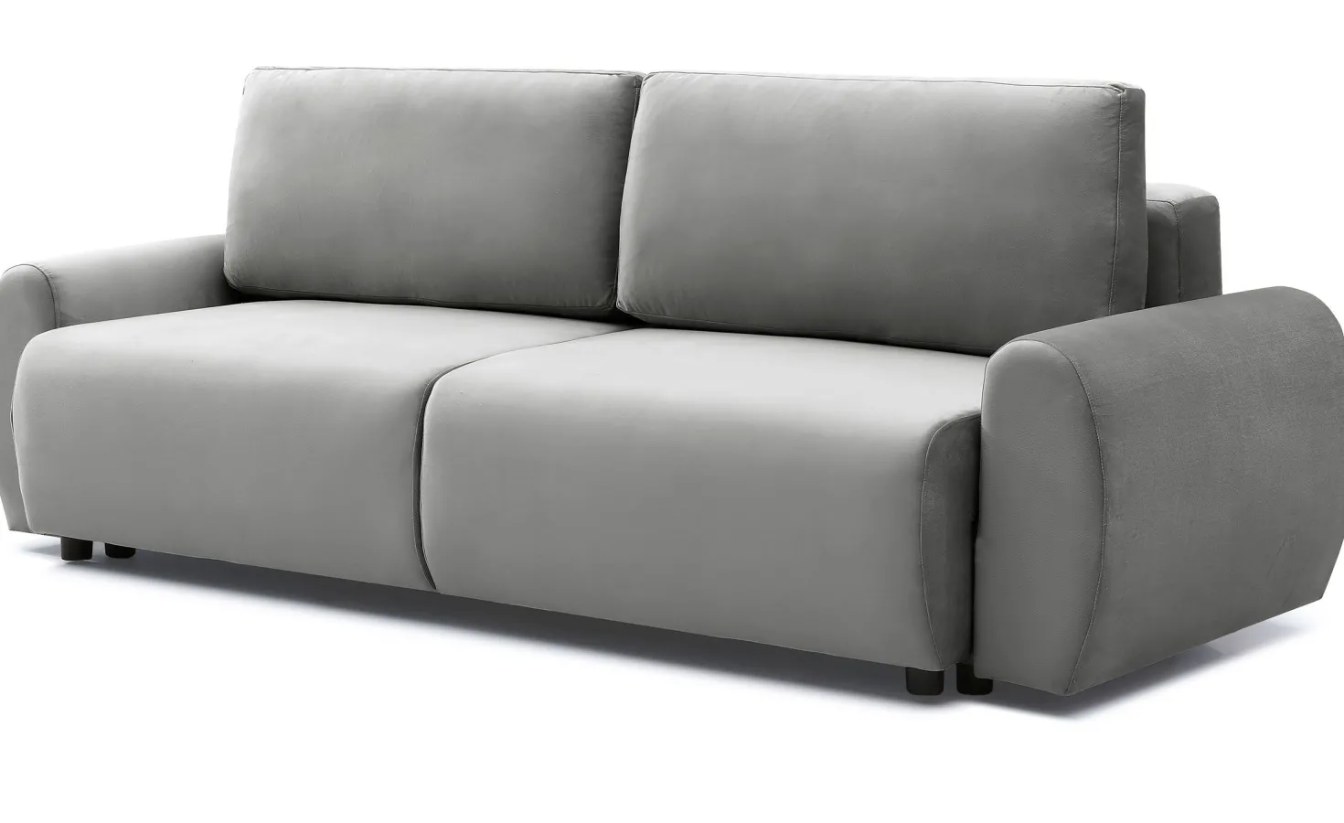 Canapé convertible 3 places Traviata Velours Gris