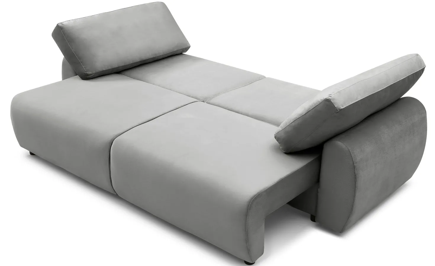Canapé convertible 3 places Traviata Velours Gris
