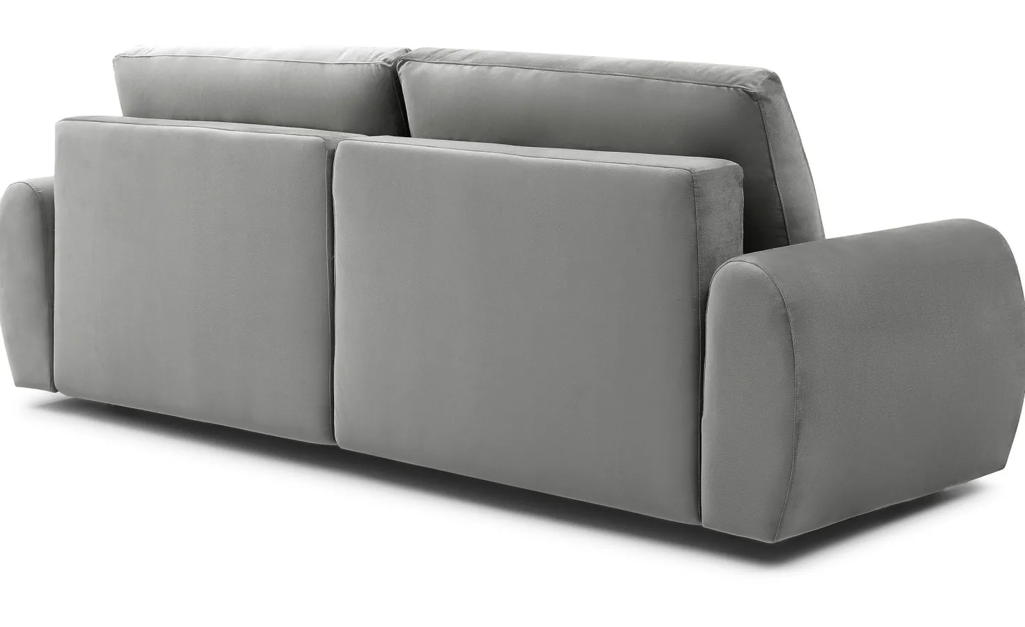 Canapé convertible 3 places Traviata Velours Gris