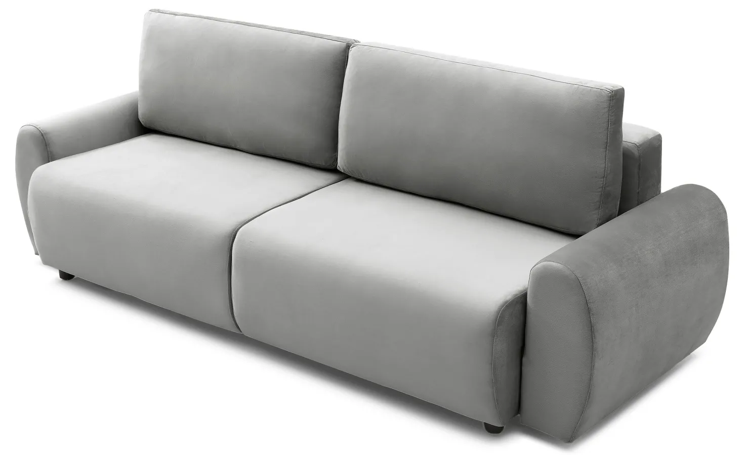 Canapé convertible 3 places Traviata Velours Gris