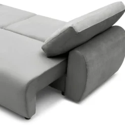 Canapé convertible 3 places Traviata Velours Gris