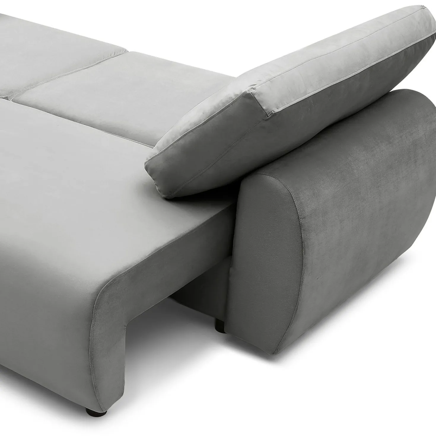 Canapé convertible 3 places Traviata Velours Gris