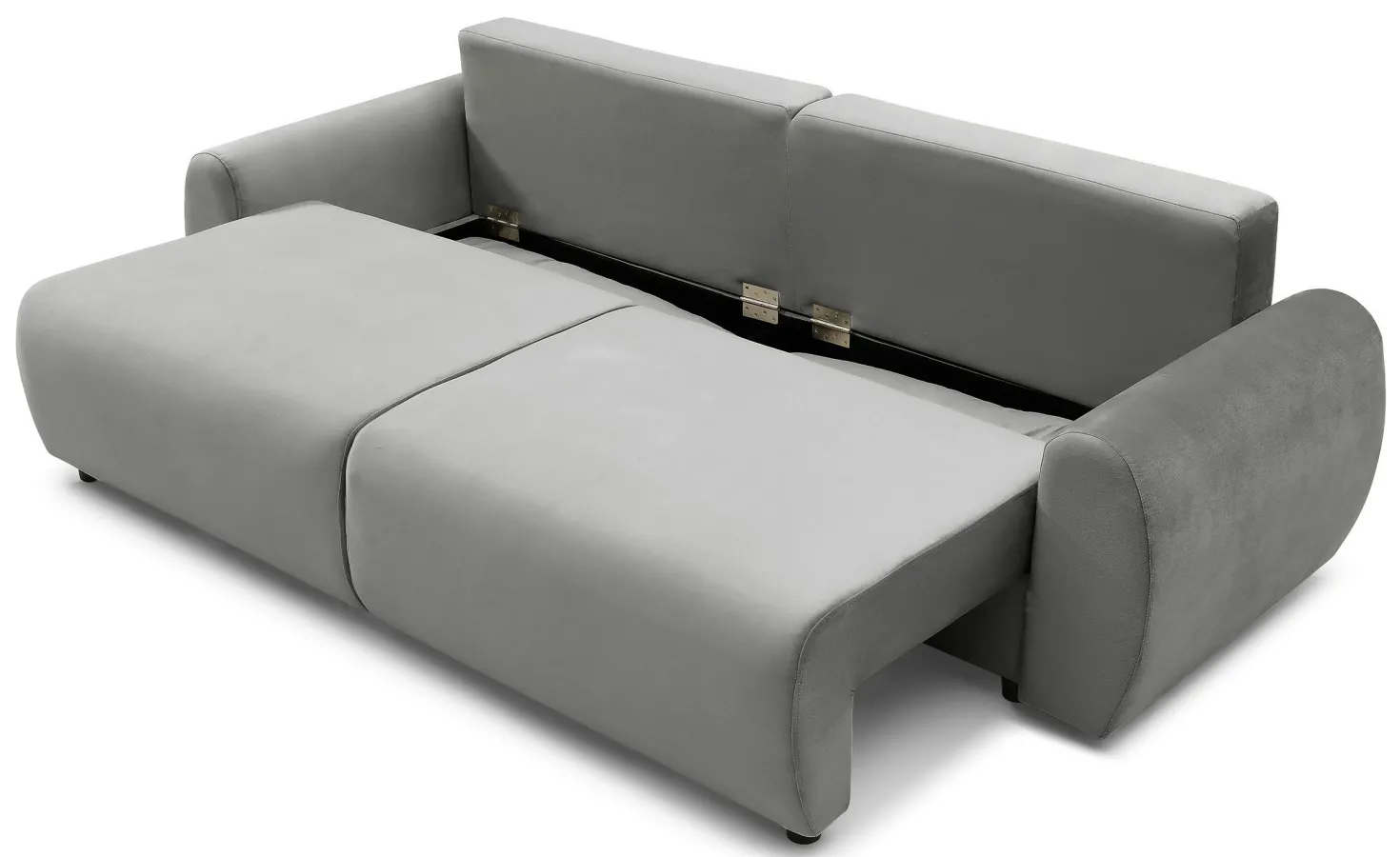 Canapé convertible 3 places Traviata Velours Gris