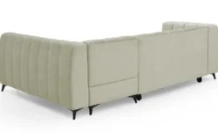 Canapé d'angle convertible Chessy Velours Beige
