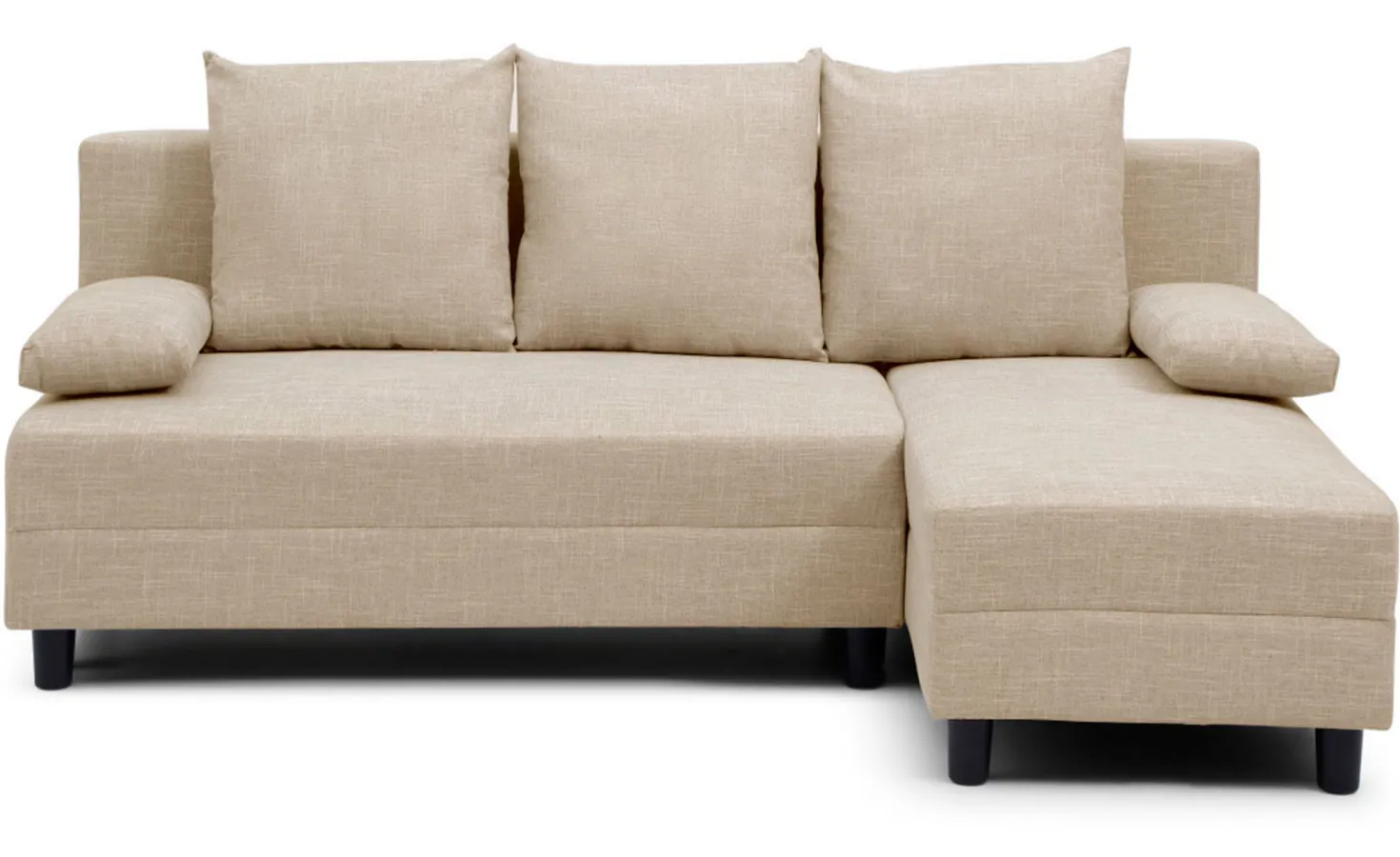 Canapé d'angle convertible Expression Tissu Beige