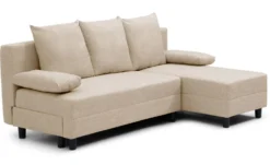 Canapé d'angle convertible Expression Tissu Beige