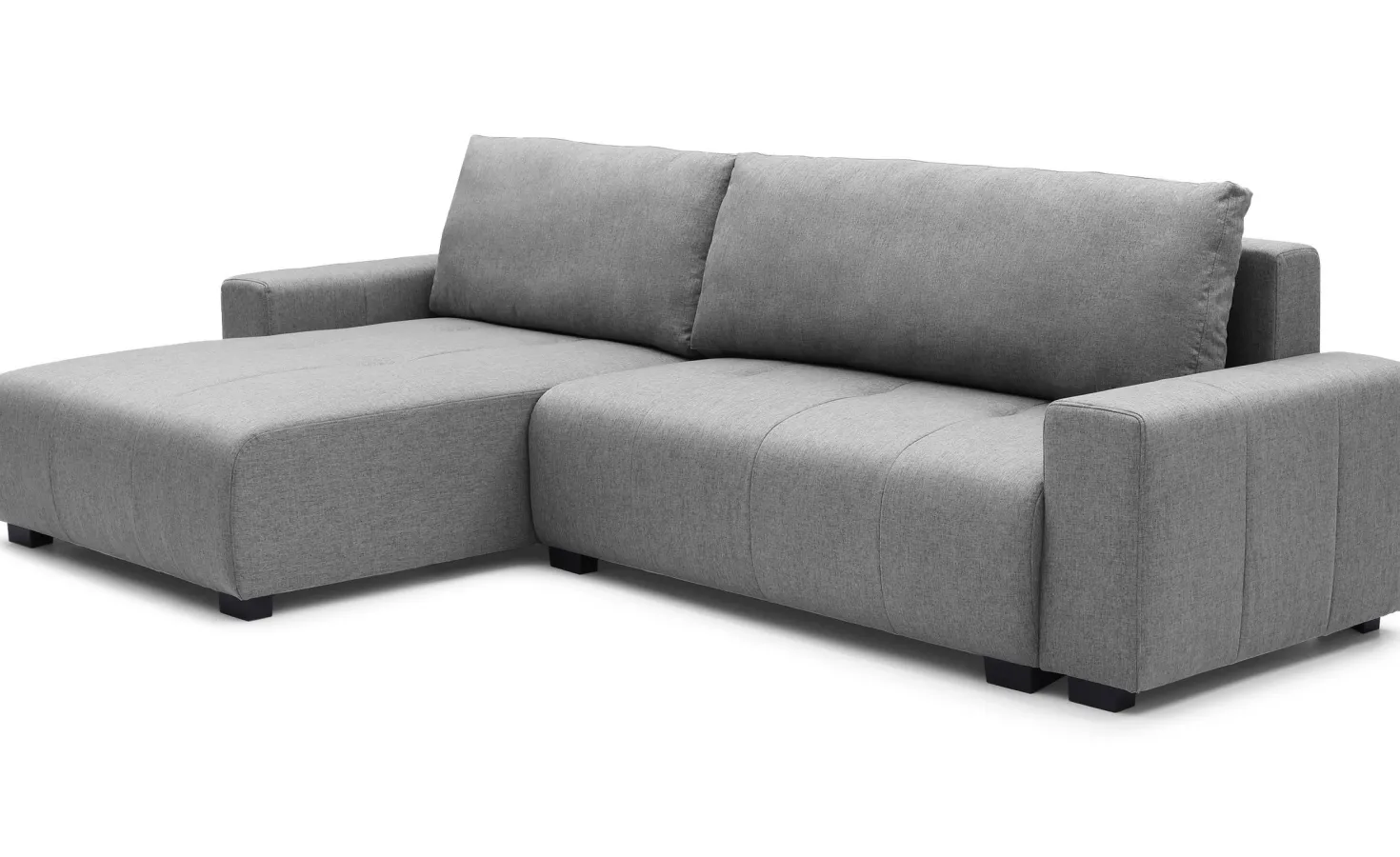 Canapé d'angle convertible élégant Malone Tissu Gris