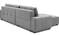 Canapé d'angle convertible élégant Malone Tissu Gris