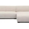 Canapé d'angle moderne 287cm Wallis Velours côtelé Crème