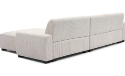 Canapé d'angle moderne 287cm Wallis Velours côtelé Crème