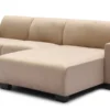 Canapé d'angle moderne 287cm Wallis Velours Taupe