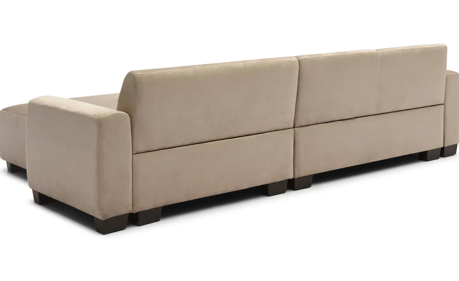Canapé d'angle moderne 287cm Wallis Velours Taupe