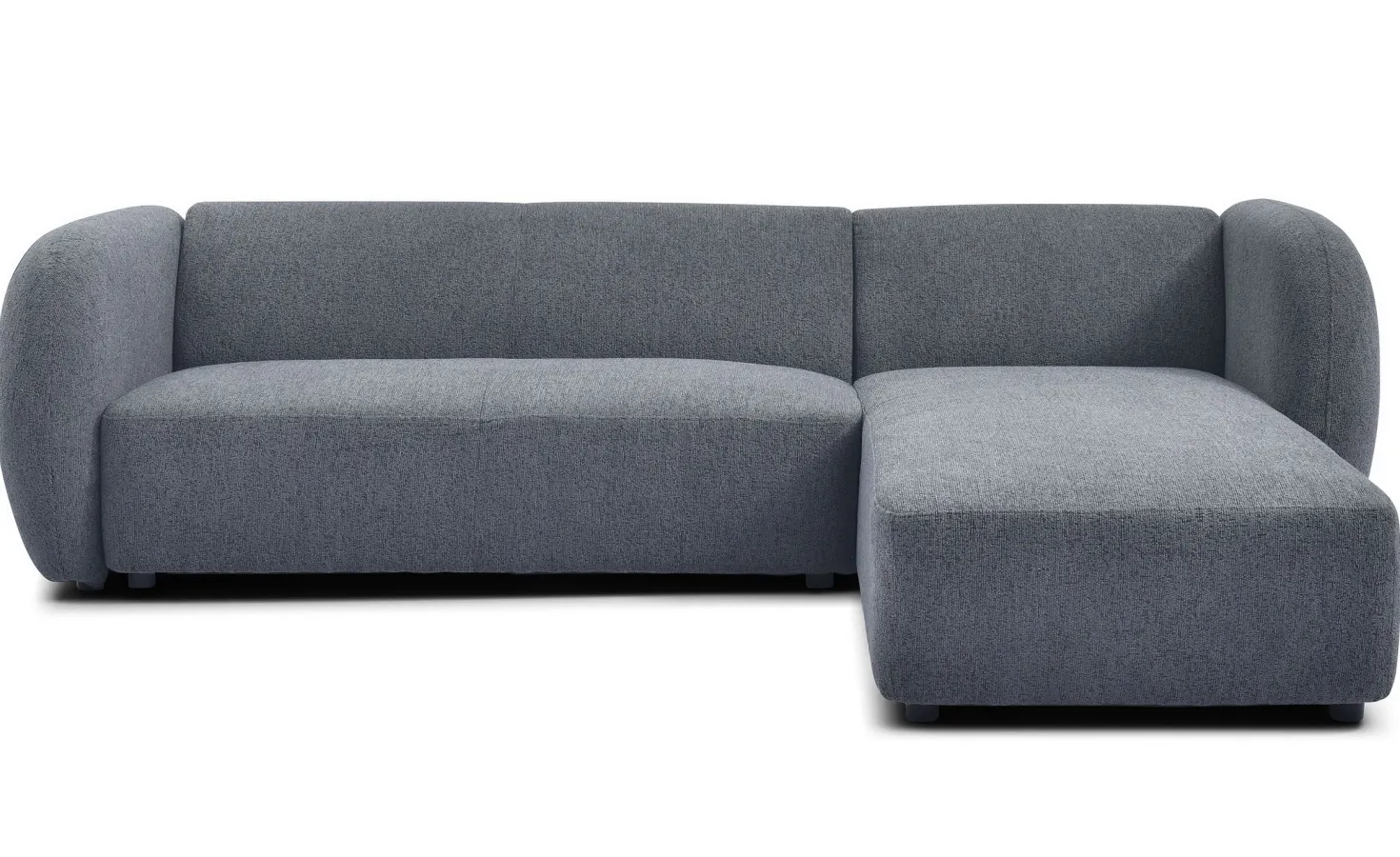 Canapé d'angle réversible moderne Larry Tissu bouclette Gris
