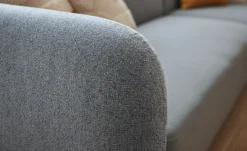 Canapé d'angle réversible moderne Larry Tissu bouclette Gris