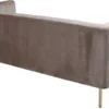 Canapé moderne 3 places à coutures verticales Sacramento Velours Taupe