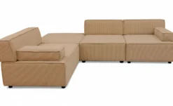 Canapé modulable Benoit Velours côtelé Beige