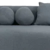 Canapé 3 places au design élégant et incurvé Alex Tissu bouclette Gris