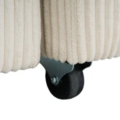 Canapé 3 places convertible et modulable Castelo Velours côtelé Crème
