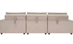 Canapé 3 places convertible et modulable Castelo Velours Taupe