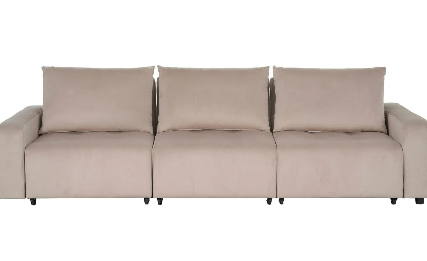 Canapé 3 places convertible et modulable Castelo Velours Taupe